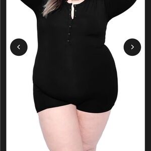 FOXBLOOD Henley snap Button-Up Romper